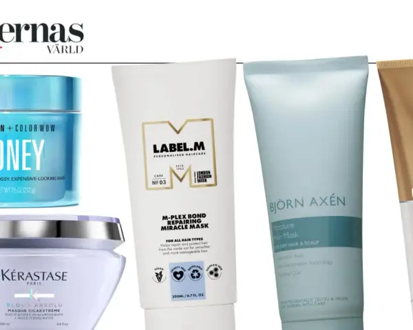 Hårinpackningar för blekt hår: Kérastase Blond Absolu, Color Wow Money, Label.M och Björn Axén.